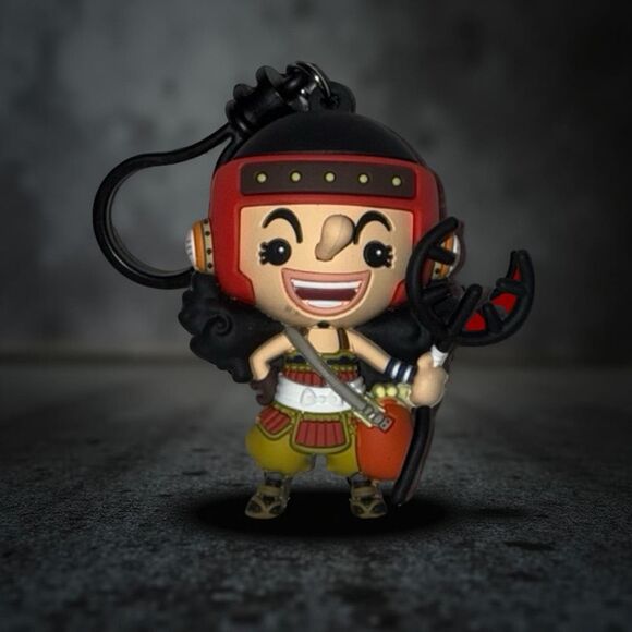 NWOT Anime One Piece 3D Figural Usopp Keychain BackPack Clip B21 - Picture 1 of 4